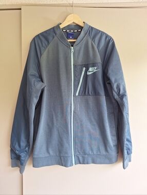 Nike Sportswear Advance 15 Fleece Bomber Jacket AV15 Men’s Size L Blue 846878-46